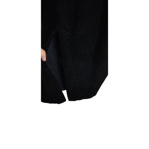 4240) Vintage 80s Robbie Bee Black Velvet Short Sleeve Bow Back Dress Medium? - Picture 8 of 8